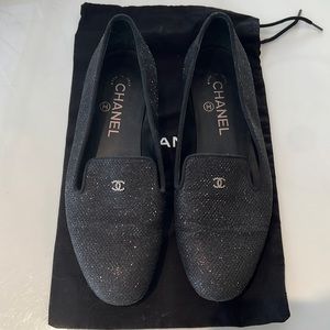 Chanel black loafers